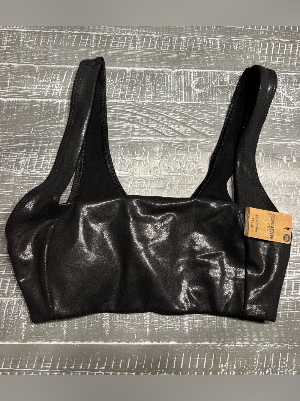 Victoria’s Secret Metallic Black Sports Bralette